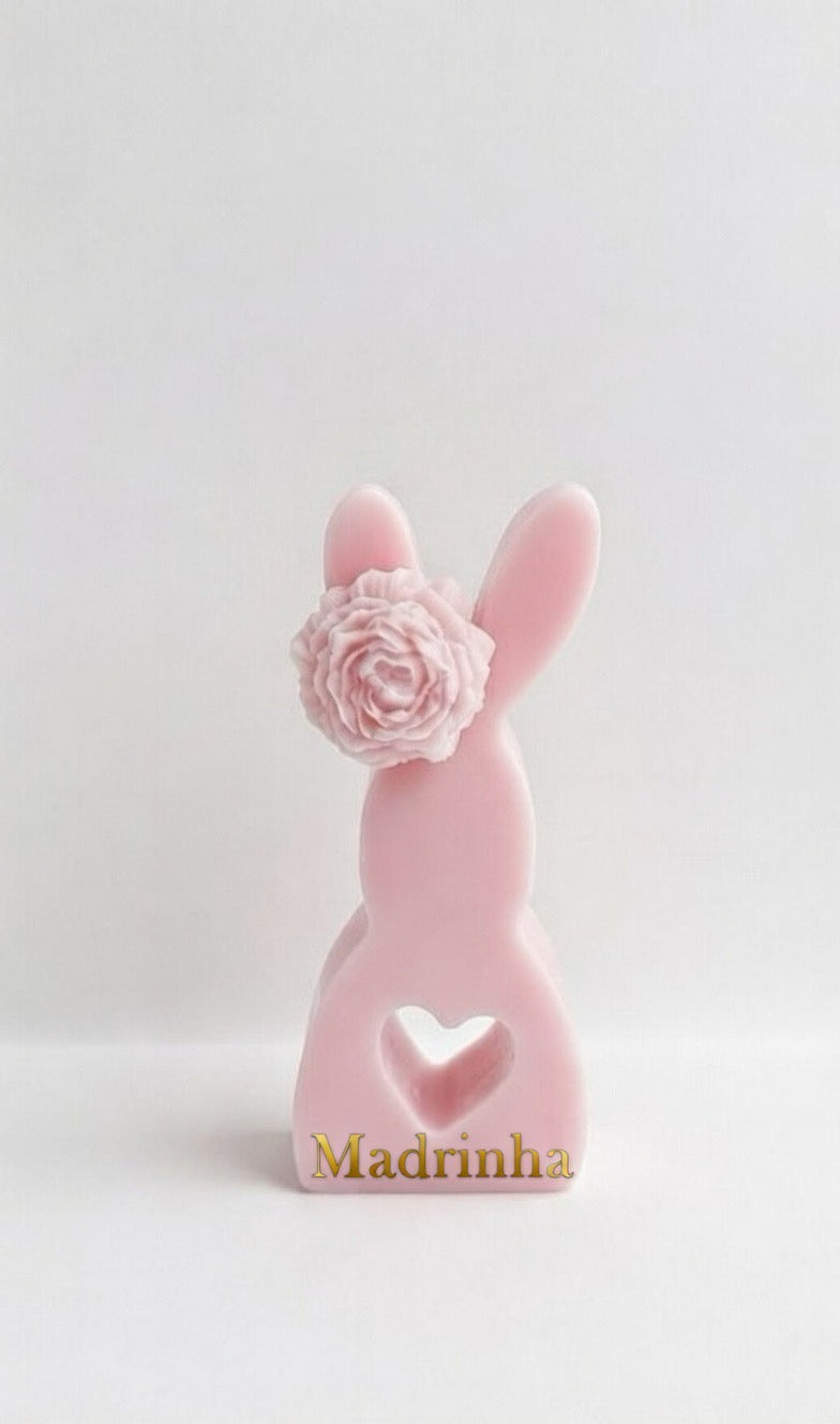 Vela Conejita con Flor