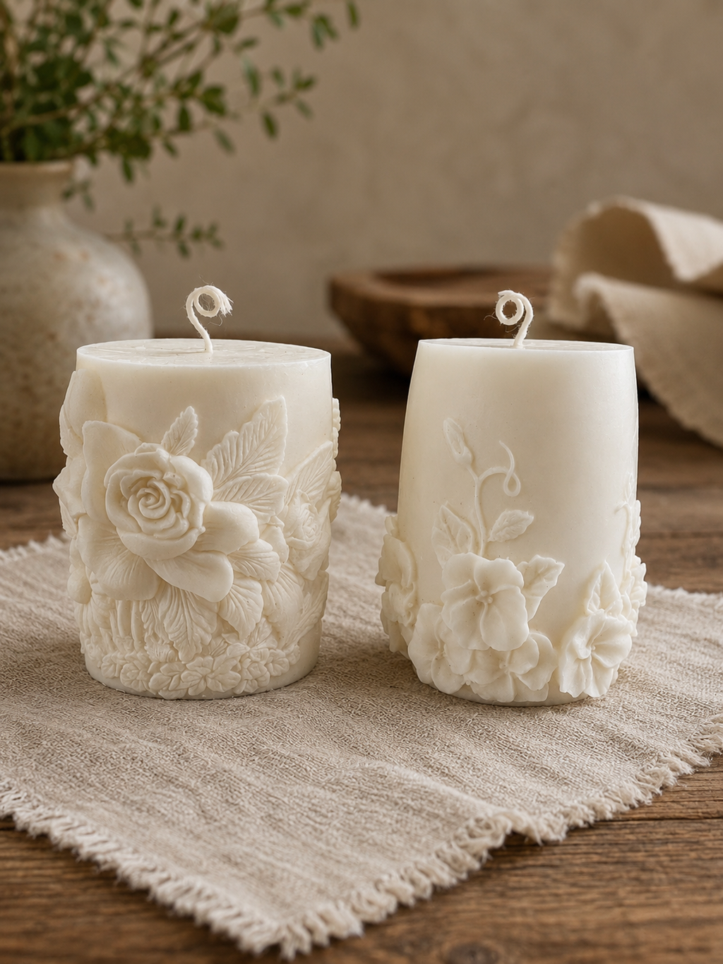 Conjunto de Velas Floral Serenity